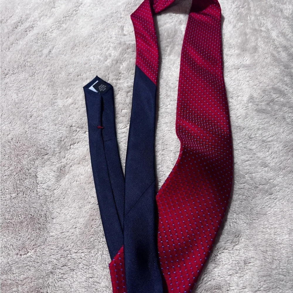 Tommy Hilfiger Red Tie with Blue Accents